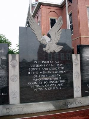 Center Panel - - Ripley County Veterans Memorial Marker image. Click for full size.