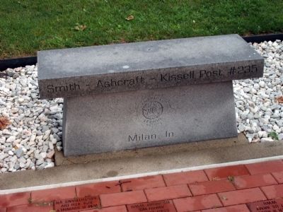 Bench - - Smith - Ashcraft - Kissell Post 235 - Milan, In.. Click for full size. Bench - - Smith - Ashcraft - Kissell Post 235 - Milan, In. image. Click for full size.