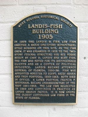 Landis-Fish Building Marker image. Click for full size.