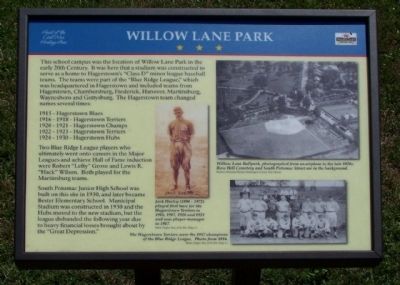 Willow Lane Park Marker image. Click for full size.