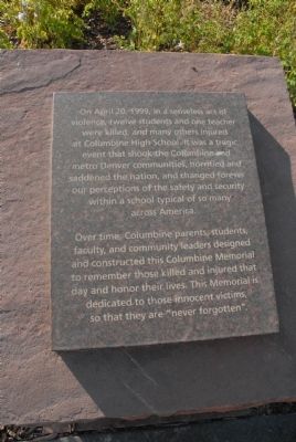 Columbine High School Marker image. Click for full size.
