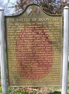 The Battle of Boonville Marker image. Click for full size.