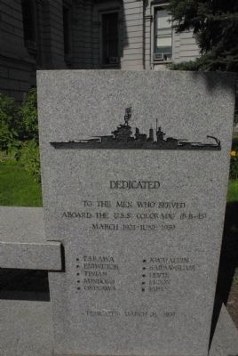 USS Colorado BB-45 Marker. Click for full size. USS Colorado BB-45 Marker image. Click for full size.