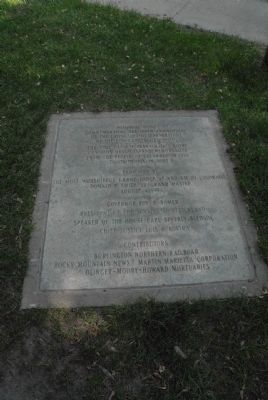 Colorado State Capitol Time Capsule Marker. Click for full size. Colorado State Capitol Time Capsule Marker image. Click for full size.