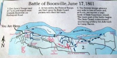 Diagram of Battle of Boonville on Marker image. Click for full size.