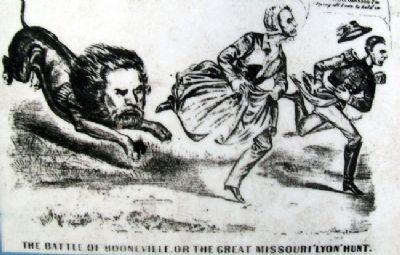 Period Lithograph on Battle of Boonville Marker image. Click for full size.