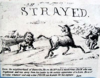 Period Lithograph on Battle of Boonville Marker. Click for full size. Period Lithograph on Battle of Boonville Marker image. Click for full size.