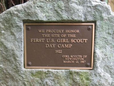 First U.S. Girl Scout Day Camp Marker. Click for full size. First U.S. Girl Scout Day Camp Marker image. Click for full size.