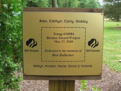 Marker behind the Boulder. Click for full size. Marker behind the Boulder image. Click for full size.