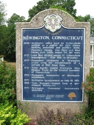 Newington, Connecticut Marker image. Click for full size.