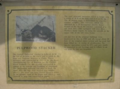 Pulpwood Stacker Marker image. Click for full size.