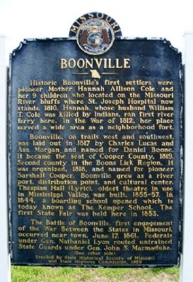 Boonville Marker (Side A) image. Click for full size.
