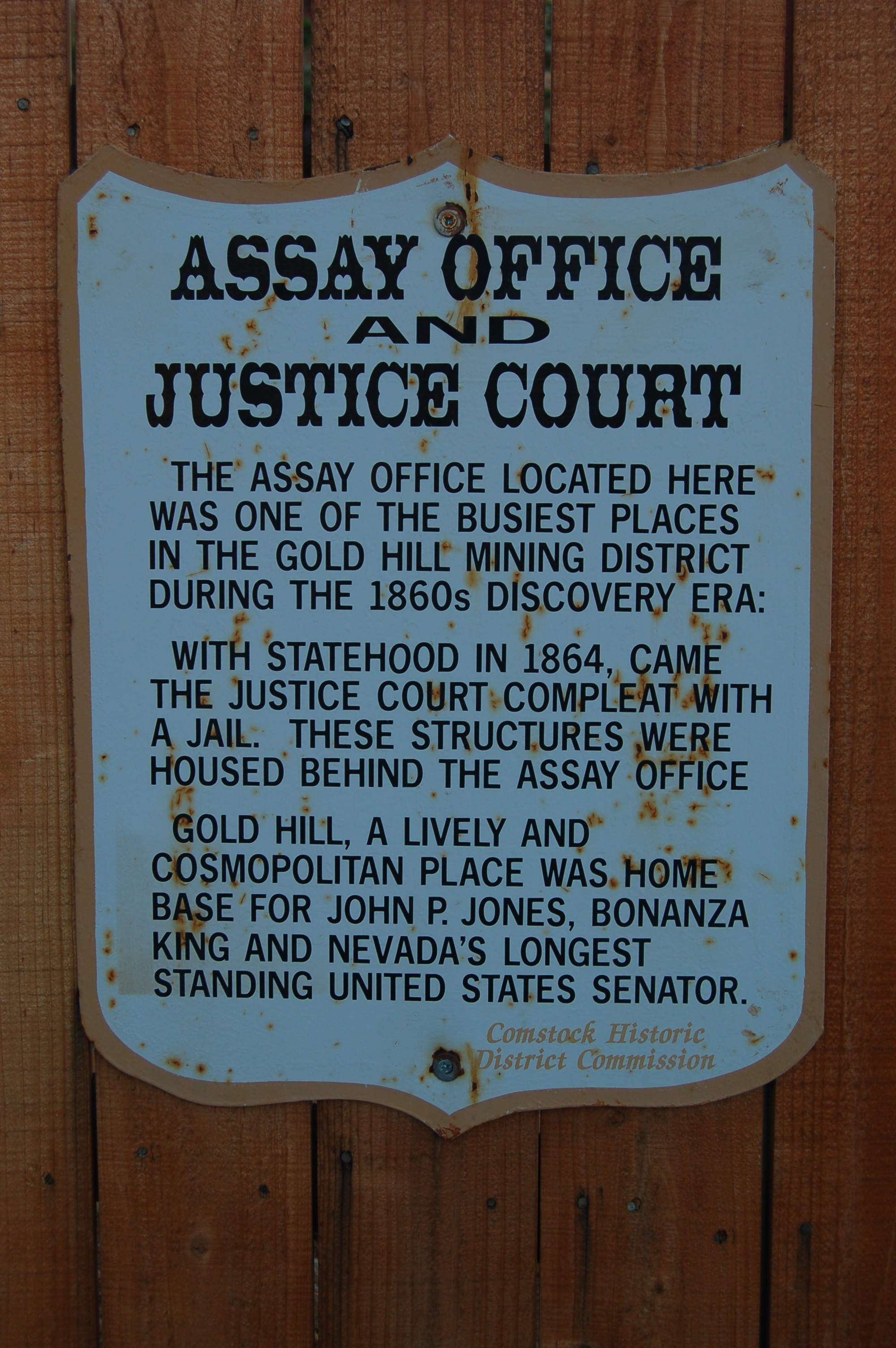 Assay Office and Justice Court Marker
