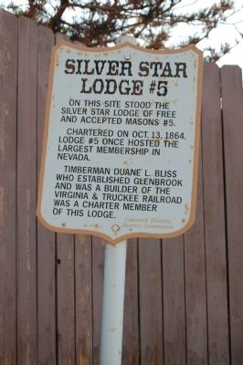 Silver Star Lodge # 5 Marker image. Click for full size.