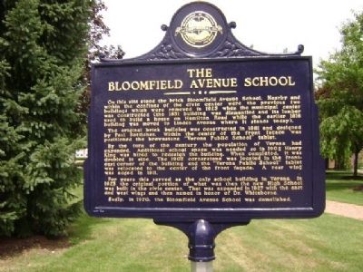 The Bloomfield Avenue School Marker image. Click for full size.