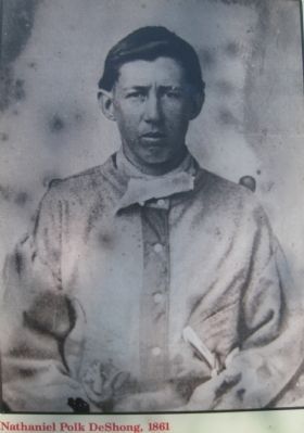 Nathaniel Polk DeShong, 1861 image. Click for full size.