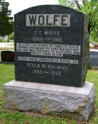 David Clayton Wolfe Marker image. Click for full size.