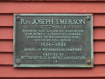Rev. Joseph Emerson Marker. Click for full size. Rev. Joseph Emerson Marker image. Click for full size.