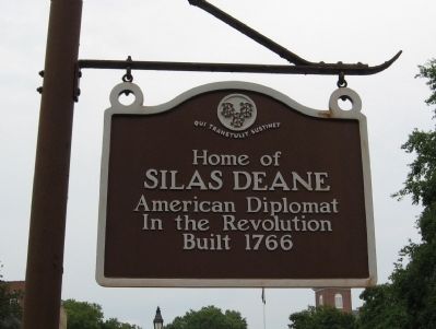 Home of Silas Deane Marker image. Click for full size.