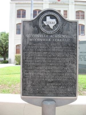 Woodville Academy and Woodville College Marker image. Click for full size.