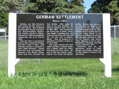 German Settlement Marker image. Click for full size.