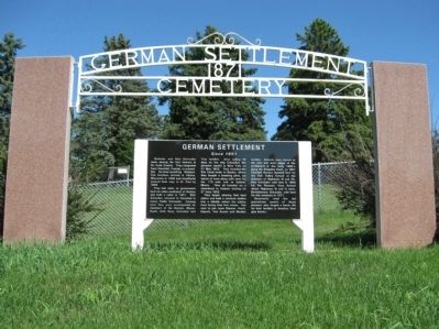 German Settlement Marker image. Click for full size.