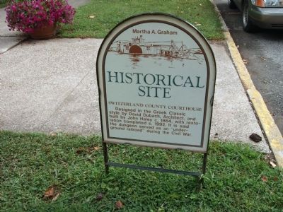 Obverse Side - - Historical Site - Switzerland County Courthouse Marker image. Click for full size.