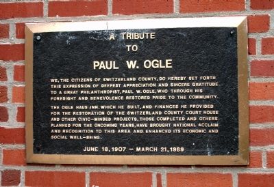 Paul W. Ogle - - Tribute Plaque image. Click for full size.