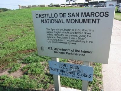 Castillo de San Marcos National Monument Marker image. Click for full size.