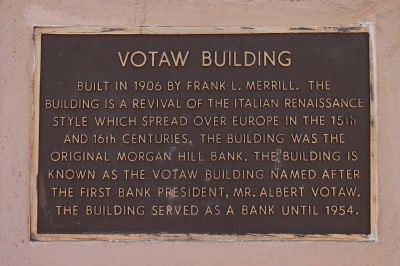 Votaw Building Marker image. Click for full size.