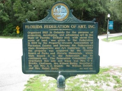 Florida Federation of Art, Inc. Marker image. Click for full size.