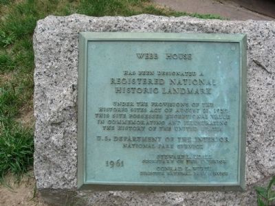 Webb House Marker. Click for full size. Webb House Marker image. Click for full size.