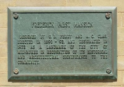 Frederick Pabst Mansion Plaque image. Click for full size.