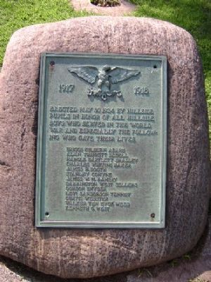 Hillside School War Memorial Marker image. Click for full size.