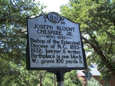 Joseph Blount Chesire, Jr. Marker image. Click for full size.