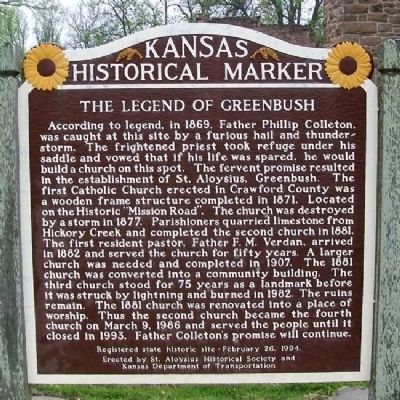 The Legend of Greenbush Marker image. Click for full size.