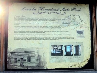 Lincoln Homestead State Park Marker (side 1). Click for full size. Lincoln Homestead State Park Marker (side 1) image. Click for full size.