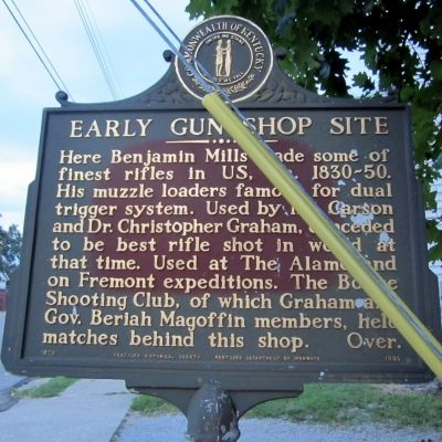 Early Gun Shop Site Marker (obverse) image. Click for full size.