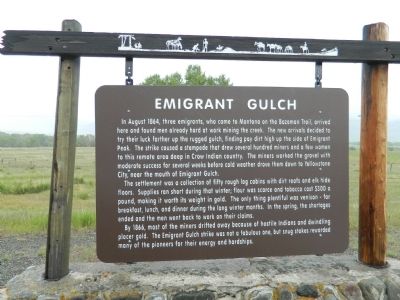 Emigrant Gulch Marker image. Click for full size.