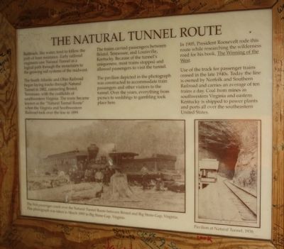 The Natural Tunnel Route Marker image. Click for full size.
