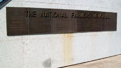 The National Farmers Memorial Marker. Click for full size. The National Farmers Memorial Marker image. Click for full size.