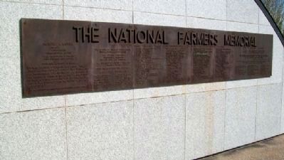 The National Farmers Memorial Marker. Click for full size. The National Farmers Memorial Marker image. Click for full size.