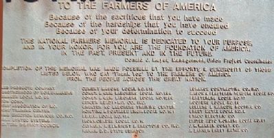 National Farmers Memorial Dedication image. Click for full size.