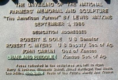 National Farmers Memorial Unveiling. Click for full size. National Farmers Memorial Unveiling image. Click for full size.