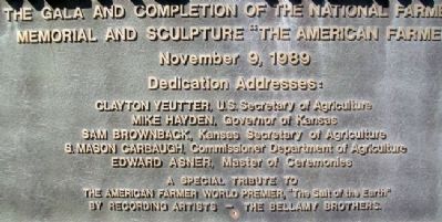 National Farmers Memorial Completion. Click for full size. National Farmers Memorial Completion image. Click for full size.