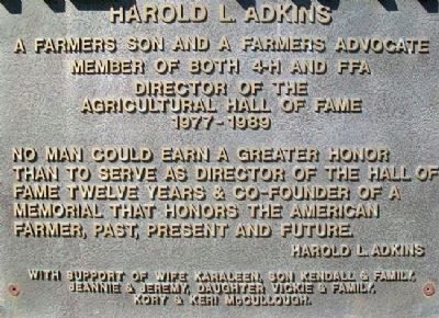 National Farmers Memorial - Adkins image. Click for full size.