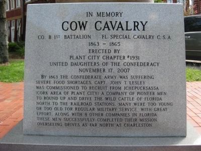 Cow Cavalry Memorial and Marker image. Click for full size.