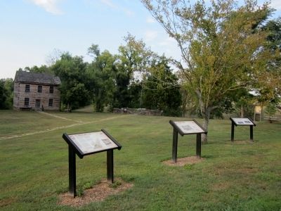 Lincoln Homestead State Park Markers. Click for full size. Lincoln Homestead State Park Markers image. Click for full size.