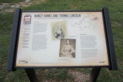 Nancy Hanks and Thomas Lincoln Marker image. Click for full size.