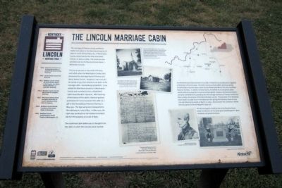 The Lincoln Marriage Cabin Marker image. Click for full size.